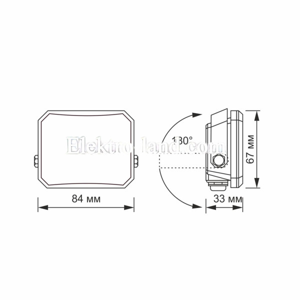 Светодиодный прожектор VIDEX F3 10W 5000K 220V черный (VLE-F3-0105B)