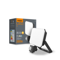 Светодиодный прожектор VIDEX F3 30W с датчиком движения 5000K 220V черный (VLE-F3-0305B-S)