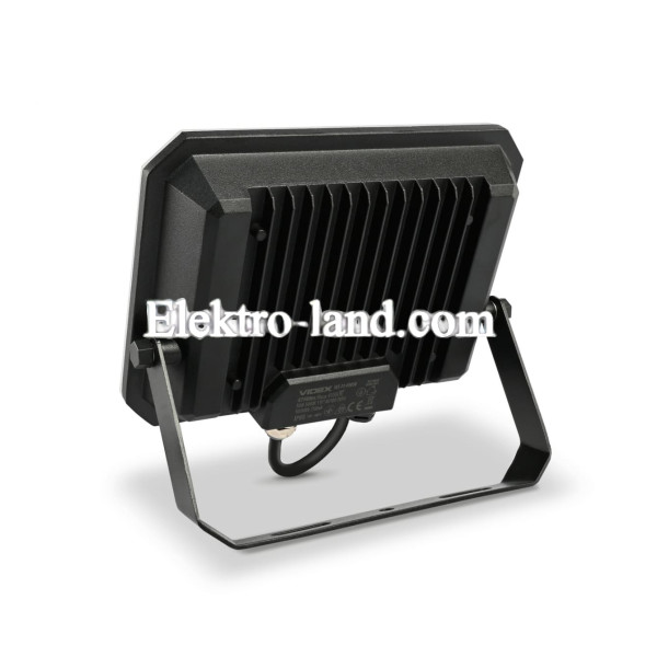 Светодиодный прожектор VIDEX F3 50W 5000K 220V черный (VLE-F3-0505B)