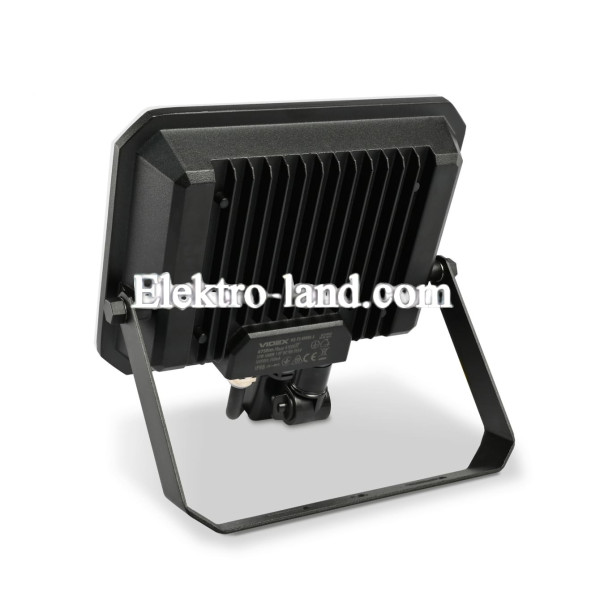 Светодиодный прожектор VIDEX F3 50W 5000K с датчиком движения 220V Black (VLE-F3-0505B-S)