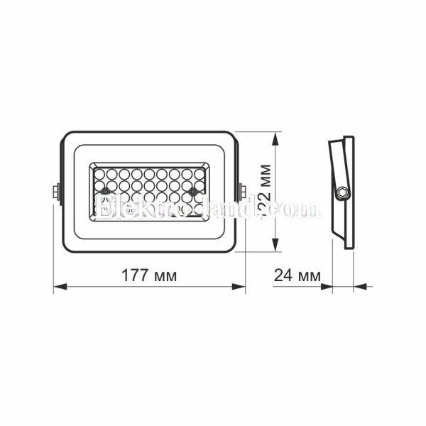 Светодиодный прожектор VIDEX F2e 30W 5000K 3000Lm белый (VL-F2e-305W)