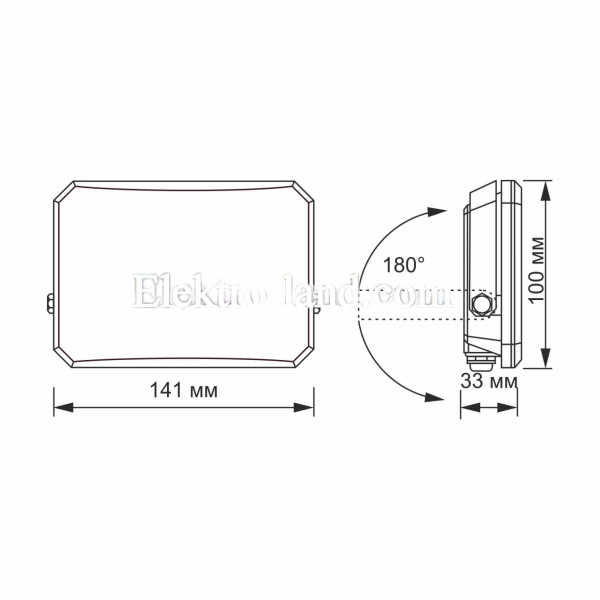 Светодиодный прожектор VIDEX F3 30W 5000K 220V черный (VLE-F3-0305B)