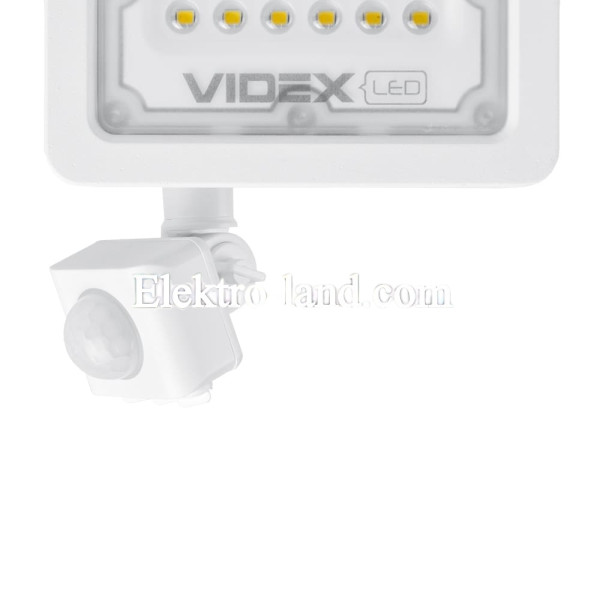 Светодиодный прожектор VIDEX F2e 20W 5000K с датчиком движения и освещенности белый (VL-F2e-205W-S)