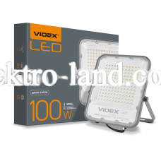 Светодиодный прожектор VIDEX 100W  220V 13000Lm (VL-F2-1005G) серый