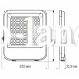 Светодиодный прожектор VIDEX 100W  220V 13000Lm (VL-F2-1005G) серый