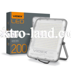 Светодиодный прожектор VIDEX 200W  220V 26000Lm (VL-F2-2005G) серый