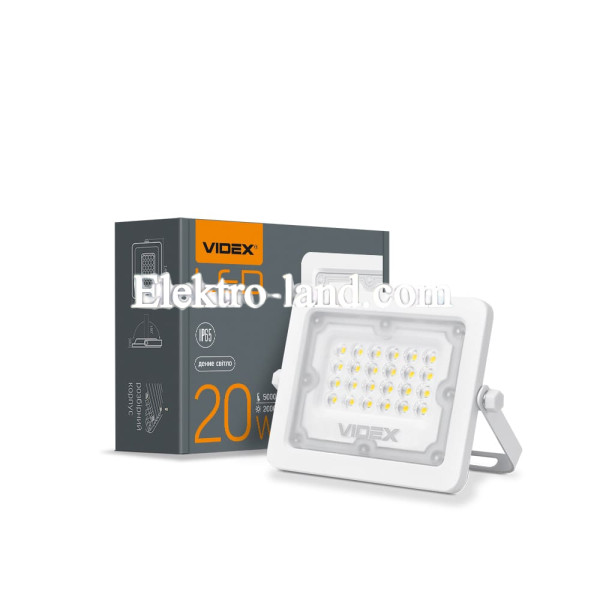 Светодиодный прожектор VIDEX F2e 20W 5000K 2000Lm белый