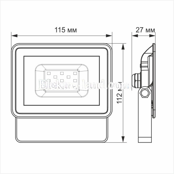 Светодиодный прожектор VIDEX Fe 10W 5000K 12V