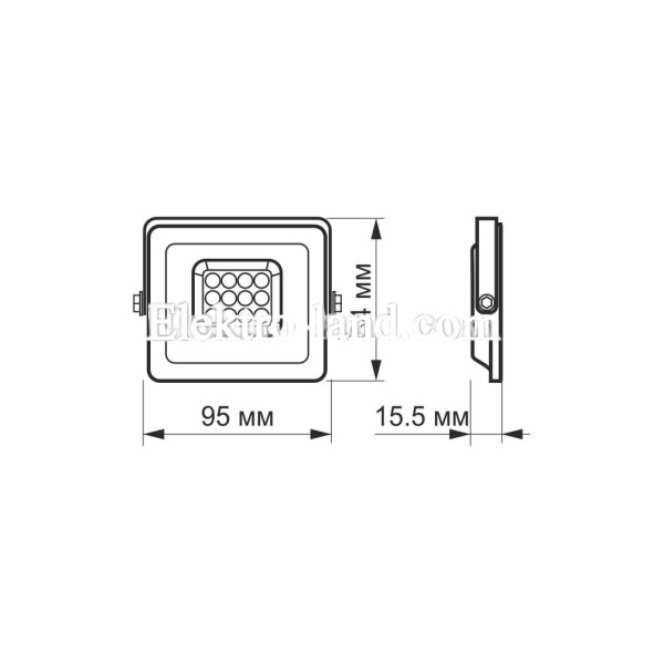 Светодиодный прожектор VIDEX F2e 10W 5000K белый