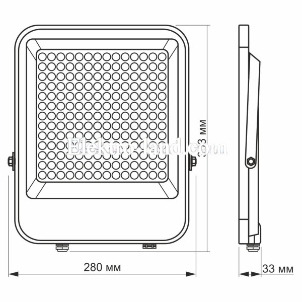 Светодиодный прожектор VIDEX 150W  220V 19500Lm (VL-F2-1505G) серый