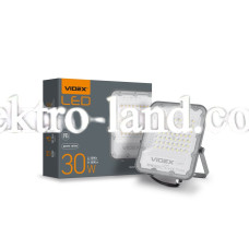 Светодиодный прожектор PREMIUM VIDEX F2 30W 5000K 3900Lm серый