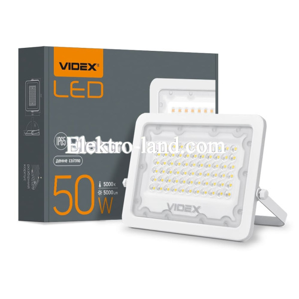 Светодиодный прожектор VIDEX F2e 50W 5000K 5000Lm белый (VL-F2e-505W)