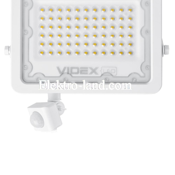 Светодиодный прожектор VIDEX F2e 50W 5000K с датчиком движения и освещенности белый (VL-F2e-505W-S)
