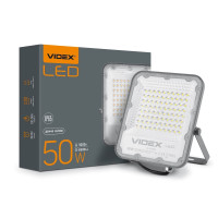 Светодиодный прожектор PREMIUM VIDEX F2 50W 5000K 6500Lm серый