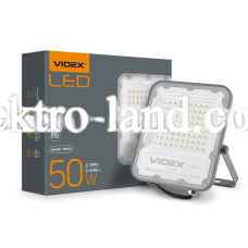 Светодиодный прожектор PREMIUM VIDEX F2 50W 5000K 6500Lm серый