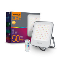 Светодиодный прожектор VIDEX 50W RGB 220V (VL-F3-50-RGB) серый