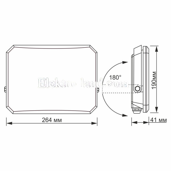 Светодиодный прожектор VIDEX F3 100W 5000K 220V черный (VLE-F3-1005B)