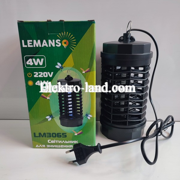 Светильник антимоскитный Lemanso LM3065 T5 4W черный 115x115x225мм
