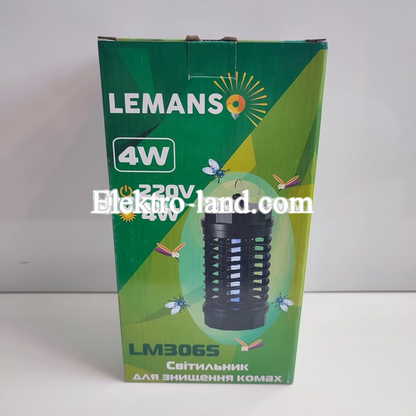 Светильник антимоскитный Lemanso LM3065 T5 4W черный 115x115x225мм