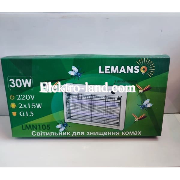 Светильник антимоскитный Lemanso LMN105 Т8 2x15W серебро