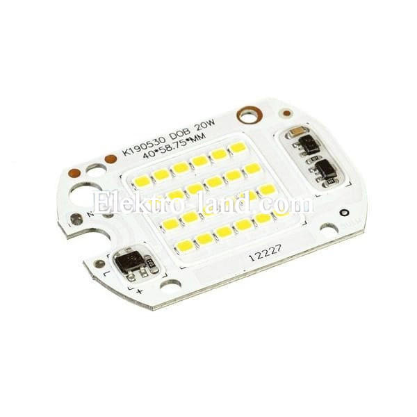 Светодиодная матрица для прожекторов 20W, 6000K (IC драйвер) 220V