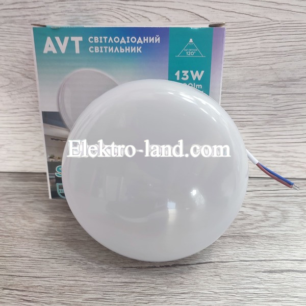 Светильник LED накладной 13W IP65 1300Lm Avaton светодиодный круглый 6000K