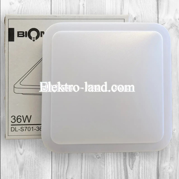 Светильник светодиодный  квадрат Biom  DL-S701 6000K 36Вт
