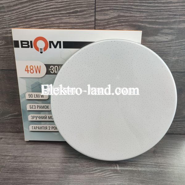 LED светильник  накладной  Biom BYR-02-48-5 48Вт круглый с декором "звездное небо" 5000К