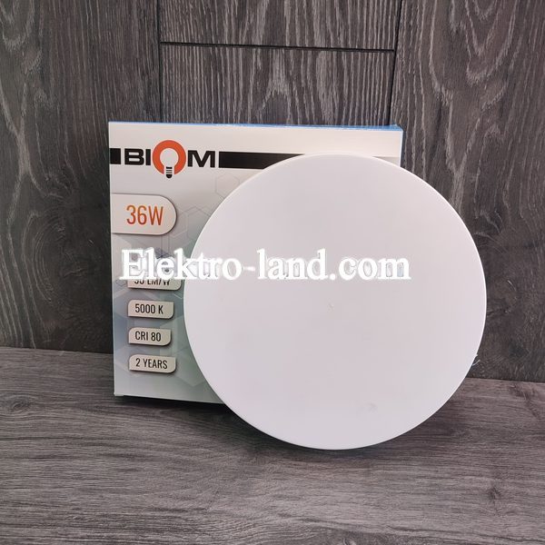 LED светильник  накладной  Biom BYR-01-36-5 36Вт круглый 5000К