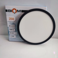 Светильник светодиодный Biom MD-01-R28-5 28w круглый 5000К черный