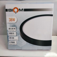 Светильник светодиодный Biom MD-01-R38-5 38w круглый 5000К черный