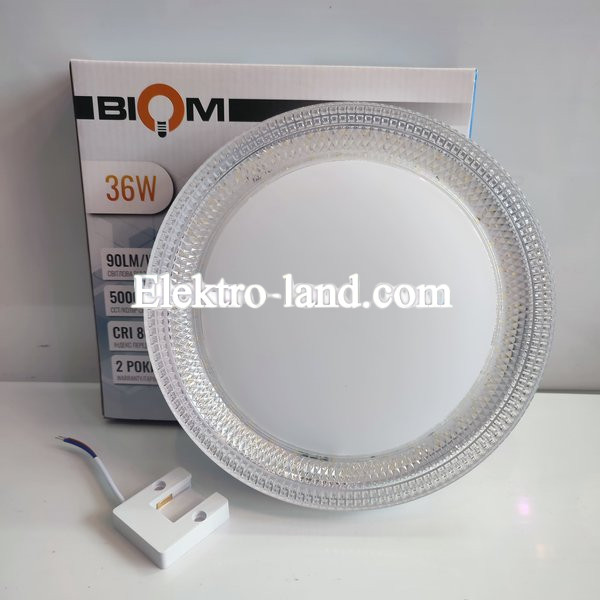Светильник светодиодный Biom BYR-03-36-5 36w круглый 5000К