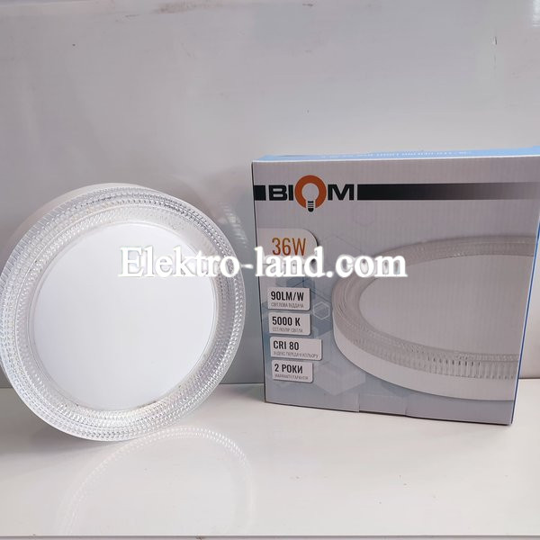 Светильник светодиодный Biom BYR-03-36-5 36w круглый 5000К
