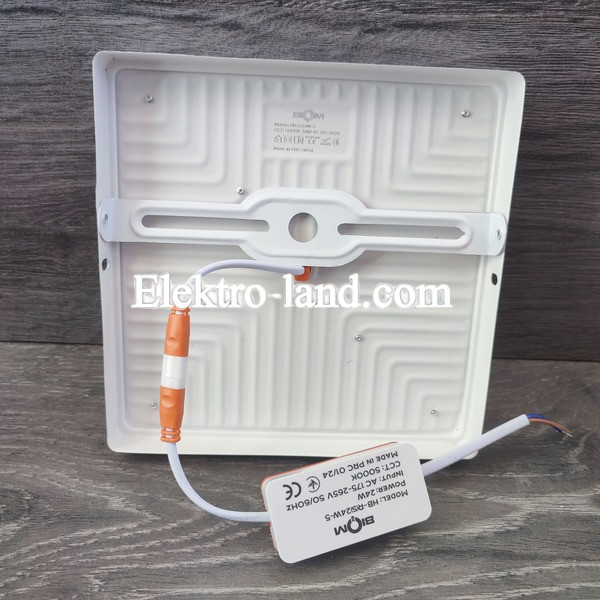 Светильник светодиодный  накладной Biom HB-S24W-5 24w квадрат 5000К