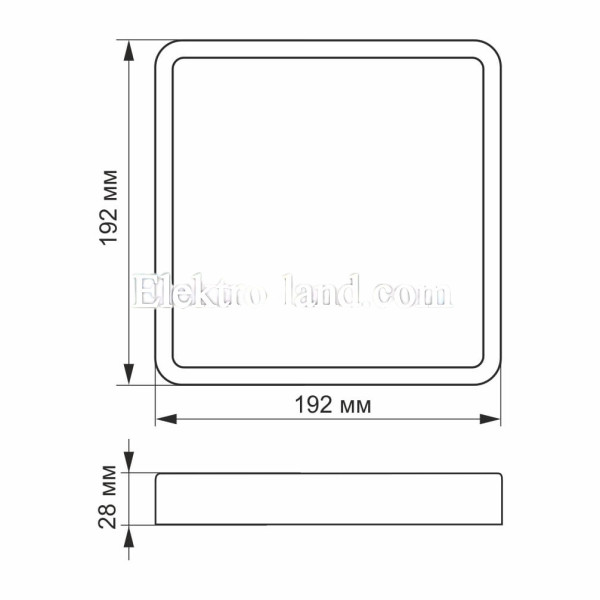 LED Светильник накладной квадрат VIDEX 18W VL-DLSS-185B 5000K черный