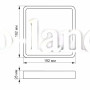 LED Светильник накладной квадрат VIDEX 18W VL-DLSS-185B 5000K черный