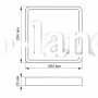 LED Светильник накладной квадрат VIDEX 24W VL-DLSS-245 5000K белый