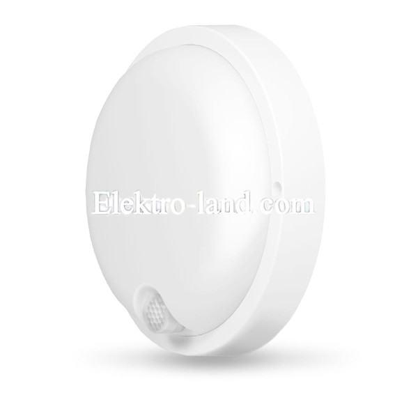 LED светильник с датчиком ИК IP54 круглый VIDEX 12W 5000K сенсорный белый