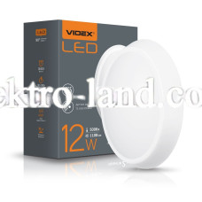 Светодиодный светильник IP65 овальный VIDEX 12W 5000K белый сенсорный
