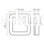 Светодиодный светильник ART IP65 квадратный VIDEX 15W 5000K влагозащищенный VL-BHFS-155B черный