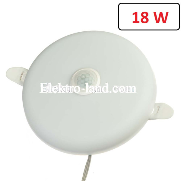 Светодиодный светильник с датчиком движения Sensor Ester круглый 18 Вт 5000К IP40 AVT