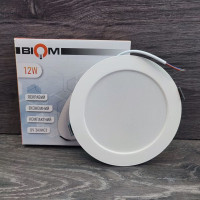 Светильник светодиодный врезной  Biom DPL-R12-5 12W круг 5000К