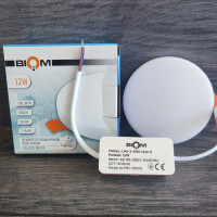 Светильник светодиодный встраиваемый Biom UNI-R12W- 12Вт круглый 5000К