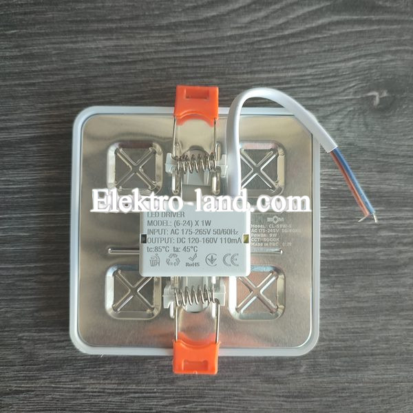 Светильник светодиодный Biom СL-S6W-5/2 NEW 6Вт квадрат 5000К
