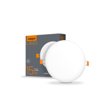 LED светильник безрамочный круглый врезной VIDEX 15W 4100K VL-DLFR-154