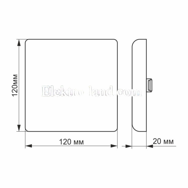 LED светильник безрамочный квадратный VIDEX 15W 4100K VL-DLFS-154