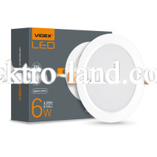 LED светильник встроенный круглый VIDEX VL-DLBR-065 6W 5000K 220V 
