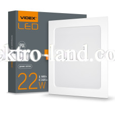 LED светильник встроенный квадрат VIDEX VL-DLBS-225 22W 5000K 220V