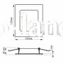 LED светильник встроенный квадрат VIDEX VL-DLBS-065 6W 5000K 220V