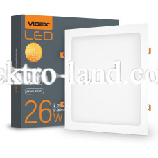 LED светильник встроенный квадрат VIDEX VL-DLBS-265 26W 5000K 220V